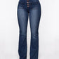 Knopfleiste Booty Shaping High Waist Flare Jeans