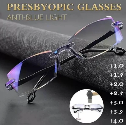 🌟Exklusive 66% RABATT🔥Saphir hohe Härte Anti-Blau progressive Fern-und Nah-Doppelt-Nutzung-Lesebrille