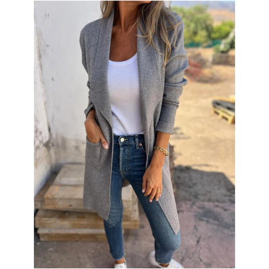 🥰Saisonale Förderung super niedrigen Preis🥰Lässiger Langarm-Cardigan mit Revers