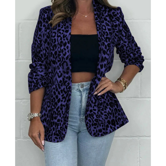 51 % RABATT 💕Langärmliger Blazer mit Leopardenmuster für Damen