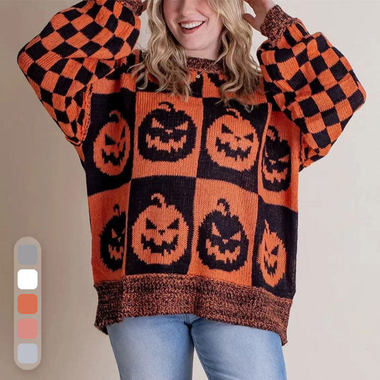 💥Zeitlich begrenzt 49 % RABATT 💕Halloween Karierter Pullover